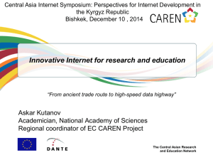 Innovative Internet for research and education
