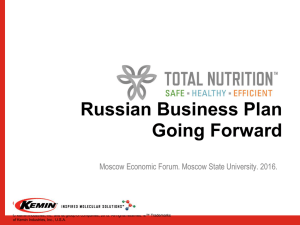 Russian Business Plan Going Forward