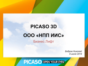 PICASO 3D ООО «НПП ИИС» Бизнес Лифт Бобров Николай