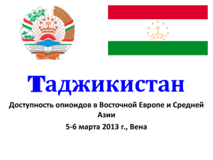Tajikistan_Country Presentation_March2013