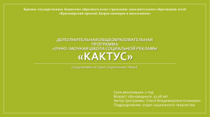 Презентация программы - Красноярский краевой дворец