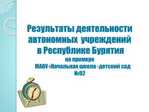 Результаты деятельности автономных учреждений в РБ
