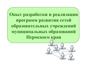 Механизмы модернизации сети, применяемые в Пермском крае