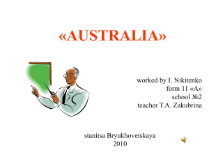 Avstralia Presentation 1 Text 1
