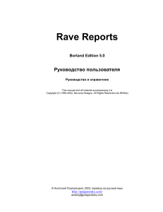 Rave Report for Delphi  Руководство и справочник