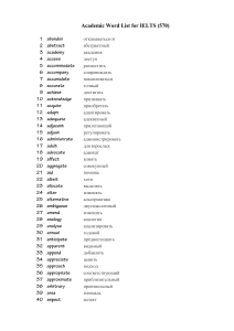 Academic word list