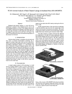 1998 TCAD-assisted analysis of back-channel leakage in irradiated mesa SOI nMOSFETs