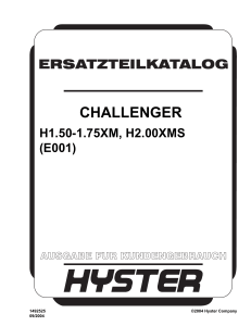Hyster H1.50-2.00XMS (E001)  parts catalogue