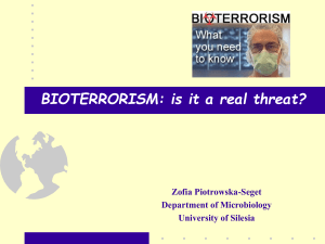 Bioterrorism: is it a real threat?