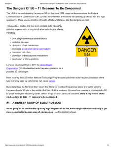 5G Radiation Dangers - 11 Reasons To Be Concerned   ElectricSense