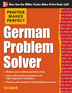 Practice Makes Perfect German Problem Solver With 130 Exercises