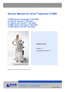 Service Manual for ulrich Injectors