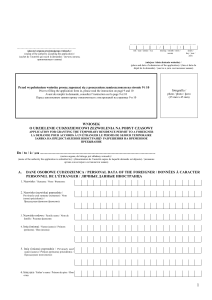 wniosek o udzielenie zezwolenia na pobyt czasowy
