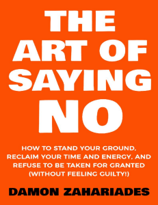 @linguabarno The Art Of Saying NO by Damon Zahariades- 31280