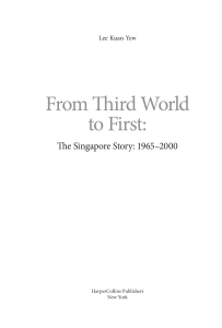 Ли Куан Ю Из третьего мира  в первый История Сингапура 19652000