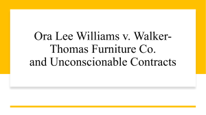Williams v. Walker-Thomas Furniture Co.