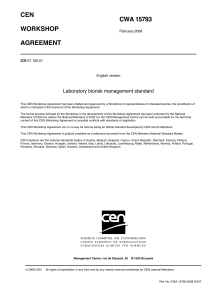 2008-CWA15793 Laboratory biorisk management standard