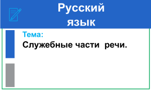 Служебные части речи тема28