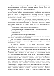 Отчет Жусипова Алиби по грантовому проекту