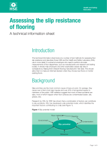 Slip resistance of flooring (сопротивление скольжению)