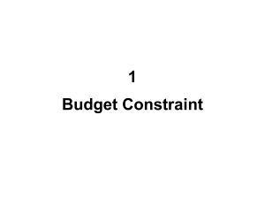 1. Budget Constraint
