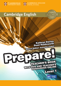 prepare 1 teachers book with dvd