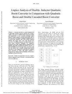 Ltspice Analysis of Double- Inductor Quadratic Boost Converter in Comparison with Quadratic Boost and Double Cascaded Boost Converter
