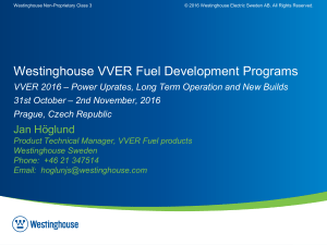 Westinghouse VVER Fuel Development Programs