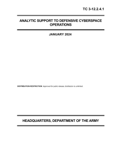 TC 3-12.2.4.1 Analytic Support to Defensive Cyberspace Operations - 17 January 2024
