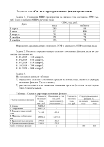 Практические задания по теме Состав и структура основных фондов организации