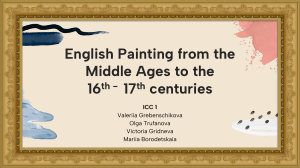 English Painting from the Middle Ages to the  16th -  17th centuries