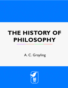 The History of Philosophy A.C. Grayling