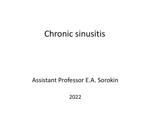 Chronic sinusitis 