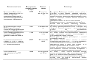 Реестр проектов ГЧП, находящихся в стадии