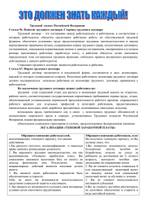Трудовой  кодекс Российской Федерации