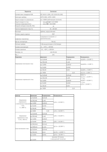 Параметр Значение  Соответствие стандартам МЭК