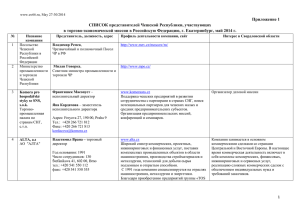 Приложение 1 CПИСОК представителей Чешской Республики, участвующих