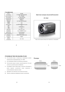 Инструкция для видеокамеры FE-90Z