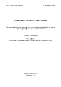 УДК 504.3.64:656.13 (043.3) На правах рукописи