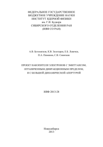 ИЯФ 2013-028 - Институт Ядерной Физики им.Г.И.Будкера СО РАН