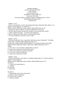 Egzamin maturalny od roku szkolnego 2014/2015 Język rosyjski