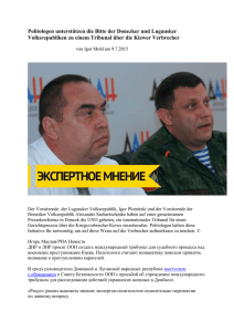 Politologen unterstützen die Bitte der Donezker und Lugansker