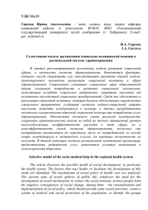 УДК 316.33 Гареева  Ирина  Анатольевна И.А. Гареева I.A. Gareeva