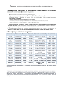 2.Спецификация валютных контрактов.