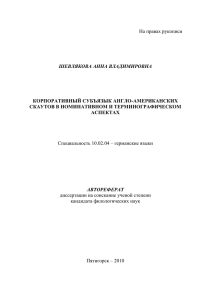 На правах рукописи  Специальность 10.02.04 – германские языки