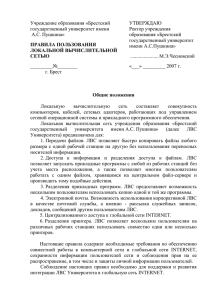 “Правила пользования локальной вычислительной сетью ЧИПС”