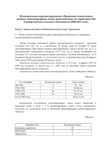 Раздел 1 Анализ ситуации и обоснование целей и задач