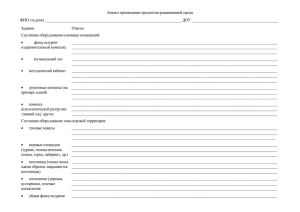 Анализ организации предметно