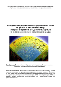 Методическая разработка интегрированного урока по физике и