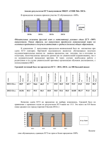 Анализ результатов ЕГЭ выпускников МБОУ «СОШ №6» 2013г.